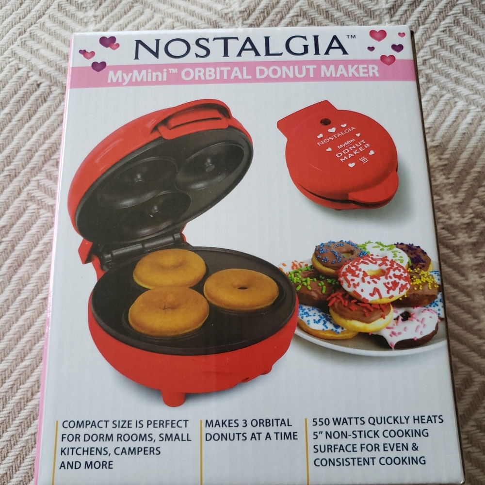 Brand new Mini red donut maker 5"